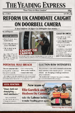 Reform UK candidate caught on doorbell camera apologises but says 'everyone does it'